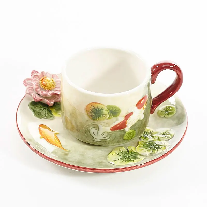 2018 Newest Chinese Style Classical ceramic Cup Koi Fish Coffee Cups with saucer Tea Cup DrinkWare set Best senior Gifts
2018 Newest Chinese Style Classical ceramic Cup Koi Fish Coffee Cups with saucer Tea Cup DrinkWare set Best senior Gifts