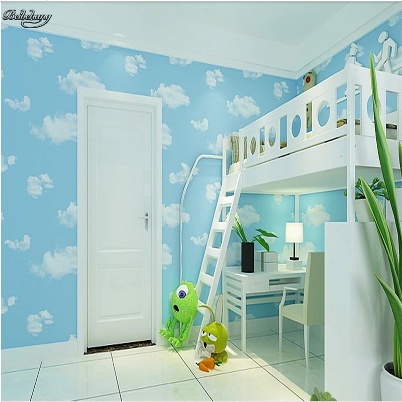 beibehang Non - woven wallpaper children 's room boys and girls blue sky white clouds wallpaper bedroom living room study
beibehang Non - woven wallpaper children 's room boys and girls blue sky white clouds wallpaper bedroom living room study