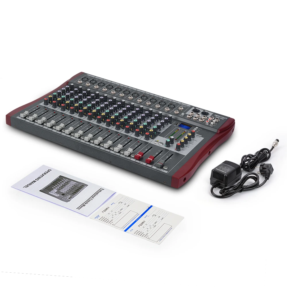 M12-USB Professional Sound Audio Mixer 12 Channel 48V Phantom Power Reverb FX DJ Mixing Console Mixer USB Player Music Stereo
M12-USB Professional Sound Audio Mixer 12 Channel 48V Phantom Power Reverb FX DJ Mixing Console Mixer USB Player Music Stereo