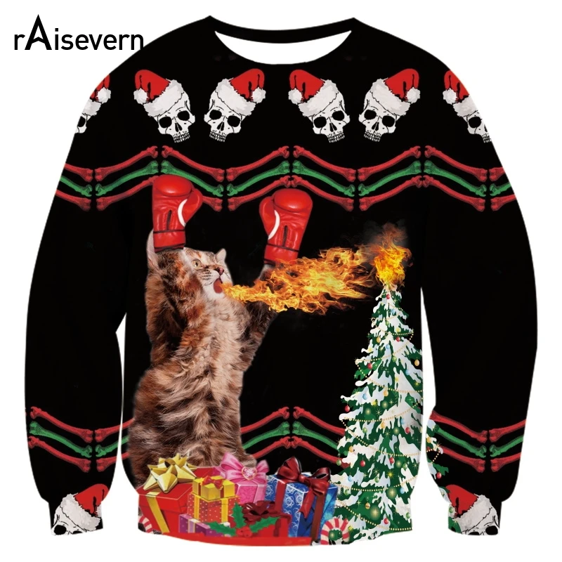 Christmas Sweatshirts Spitfire Cat 3D Sweatshirts Skull With Christmas Hat Funny Tracksuits Outerwear Unisex Pullovers Dropship
Christmas Sweatshirts Spitfire Cat 3D Sweatshirts Skull With Christmas Hat Funny Tracksuits Outerwear Unisex Pullovers Dropship