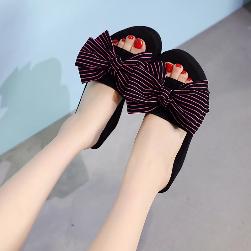 Summer Women Bowknot Slippers 2018 Fashion Female Ladies Outside Shoes Footwear Beach Flat Shoes HIGH heel 7cm size 35-42
Summer Women Bowknot Slippers 2018 Fashion Female Ladies Outside Shoes Footwear Beach Flat Shoes HIGH heel 7cm size 35-42
