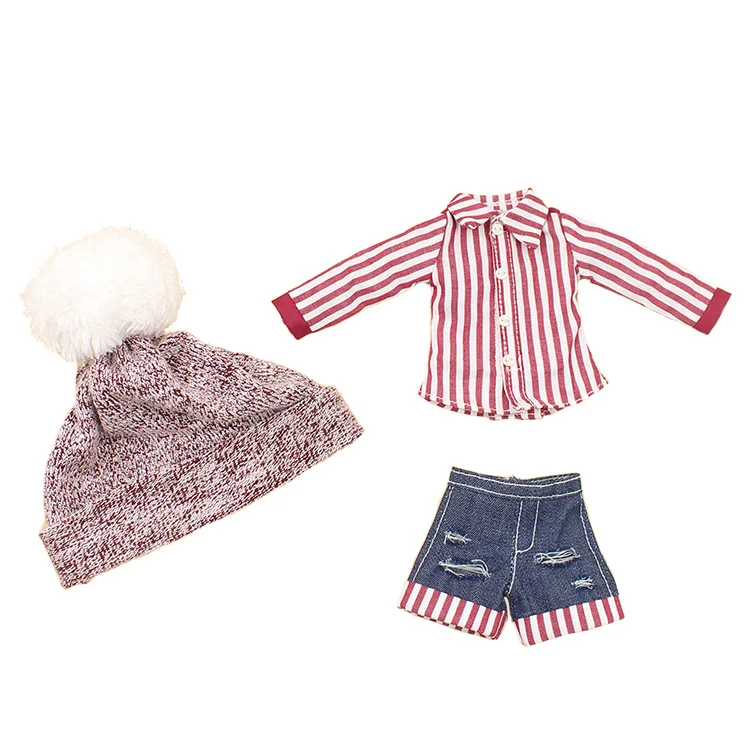 Striped shirt and cowboy shorts and hat a suit available for Blyth doll Licca AZONE dolls accessories
Striped shirt and cowboy shorts and hat a suit available for Blyth doll Licca AZONE dolls accessories