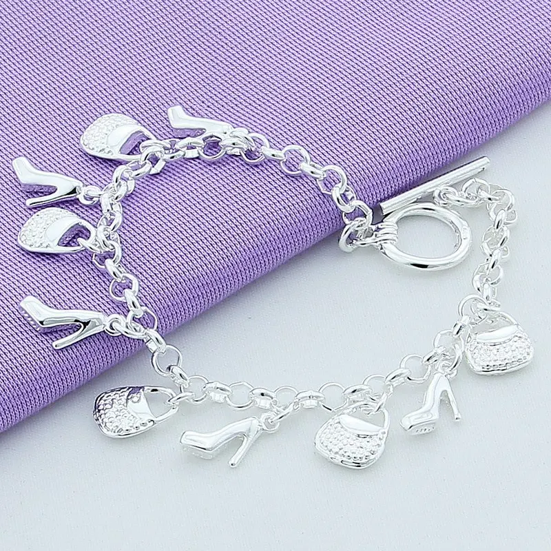 Christmas Gifts Women Jewelry Silver Plated Charm Bracelets Bangles for Women Wedding Engagement Jewelry
Christmas Gifts Women Jewelry Silver Plated Charm Bracelets Bangles for Women Wedding Engagement Jewelry