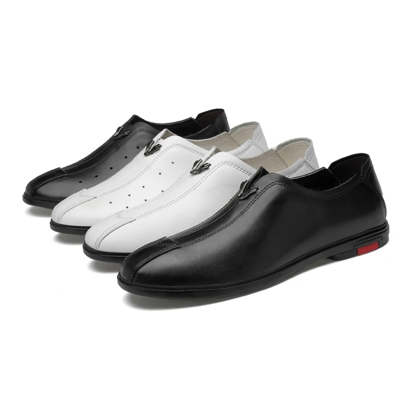Fashion Men's Shoes Casual Genuine Leather Cowhide Loafers Male Summer Breathable Slip On Shoe Man New Black White Shoes For Men
Fashion Men's Shoes Casual Genuine Leather Cowhide Loafers Male Summer Breathable Slip On Shoe Man New Black White Shoes For Men