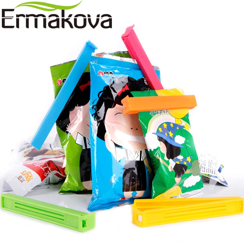 ERMAKOVA 12 шт./лот пластиковый красочный пищевой упаковщик для закусок пакет