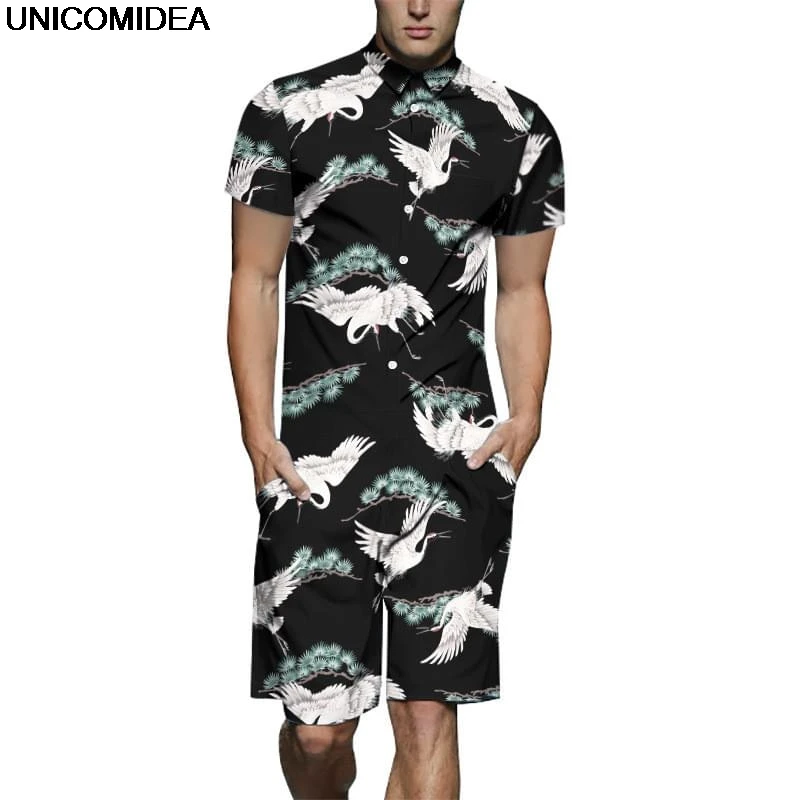 Crane Bird Men Rompers 3D Print Jumpsuits Playsuits Harajuku Harem Cargo Overalls One Piece Jumpsuit Hawaiian Shirts Men's Sets
Crane Bird Men Rompers 3D Print Jumpsuits Playsuits Harajuku Harem Cargo Overalls One Piece Jumpsuit Hawaiian Shirts Men's Sets
