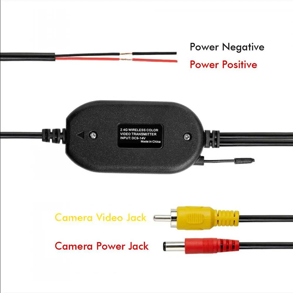 RCA Wireless Transmitter and Receiver for Backup Camera/Front Camera Vehicle Video Color 2.4G Car Kit for Car Rear View Camera
RCA Wireless Transmitter and Receiver for Backup Camera/Front Camera Vehicle Video Color 2.4G Car Kit for Car Rear View Camera