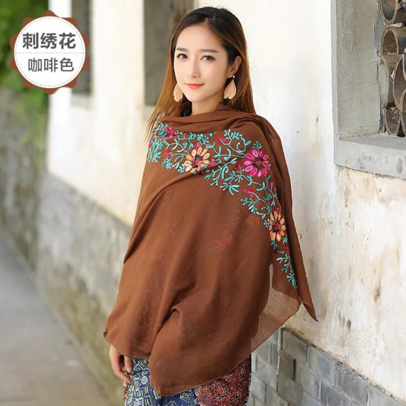 Floral Embroidery Design Cotton Women Scarves Fashion Bandana ladies Travel Hijab Long Ethnic Style Shawl HY01
Floral Embroidery Design Cotton Women Scarves Fashion Bandana ladies Travel Hijab Long Ethnic Style Shawl HY01