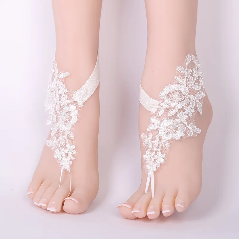 White Lace Woman Bridal Anklets Wedding Barefoot Sandals Shoes 2021 Beach Foot Chain Accessories in Stock
White Lace Woman Bridal Anklets Wedding Barefoot Sandals Shoes 2021 Beach Foot Chain Accessories in Stock