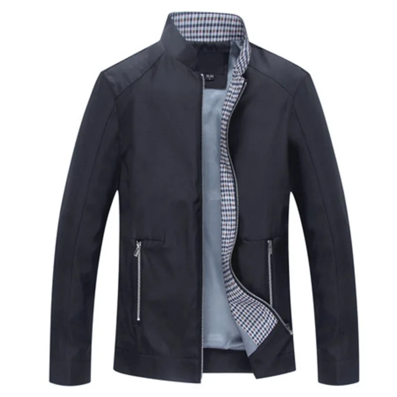 Smart business solid color thin jacket men stand collar outerwear for spring and autumn
Smart business solid color thin jacket men stand collar outerwear for spring and autumn