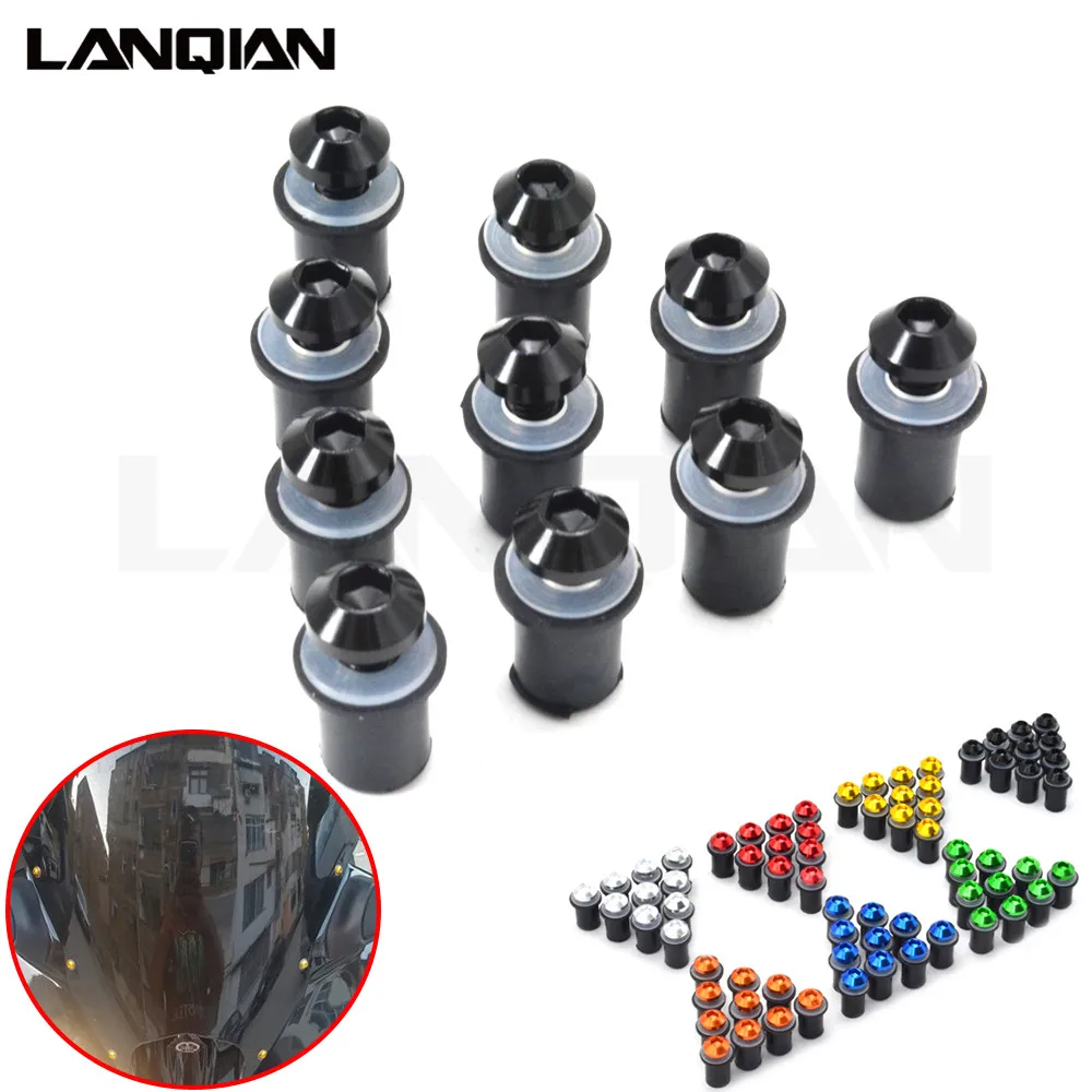 10pcs M5 5mm Windscreen Bolts Rubber Well Nuts Kit Motor Windshield Screw Mounting Bolts For BMW/Honda/Yamaha/Suzuki/Kawasaki
10pcs M5 5mm Windscreen Bolts Rubber Well Nuts Kit Motor Windshield Screw Mounting Bolts For BMW/Honda/Yamaha/Suzuki/Kawasaki