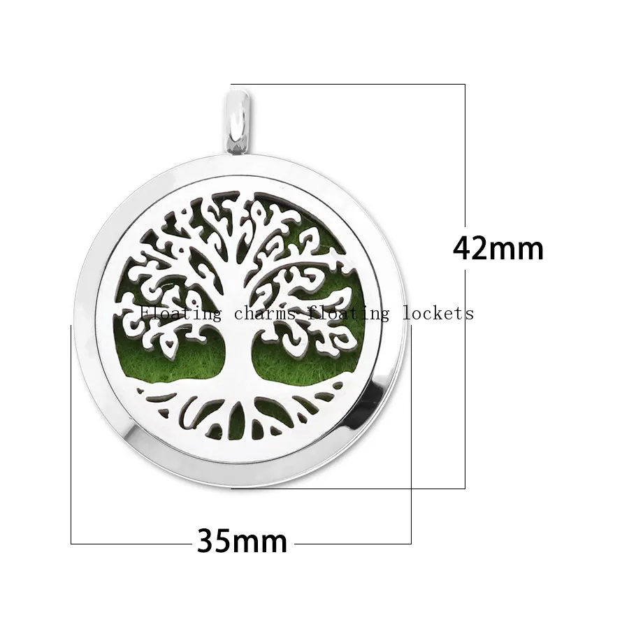 35mm Aroma Pendant Magnetic 316L Stainless Steel Aromatherapy Essential Oil Diffuser Perfume Locket Jewelry Free 10 Pads | Украшения и