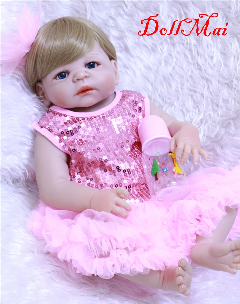 NPK fashion dolls reborn toy 22" full silicone baby reborn girl dolls child gift toys real alive bebe-reborn menina bonecas
NPK fashion dolls reborn toy 22" full silicone baby reborn girl dolls child gift toys real alive bebe-reborn menina bonecas