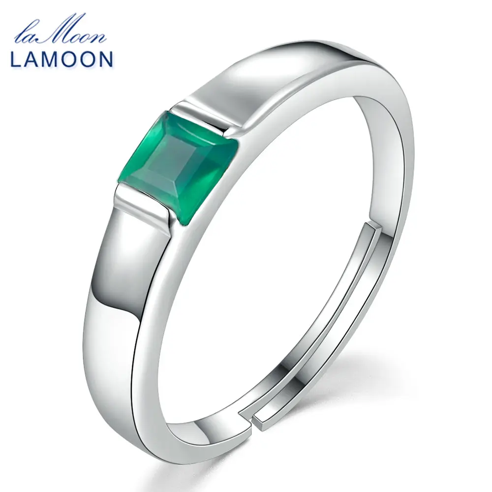 LAMOON Adjustable Pricess cut 4mm 0.23ct Green Agate Chalcedony 925 Sterling Silver Jewelry Wedding Ring S925 LMRI006
LAMOON Adjustable Pricess cut 4mm 0.23ct Green Agate Chalcedony 925 Sterling Silver Jewelry Wedding Ring S925 LMRI006