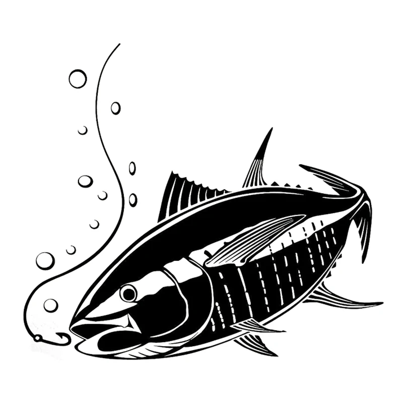 

17.2CM*15.1CM Creative Fishing Silhouette Car Sticker Vinyl Decal Black/Silver Decor S9-0721