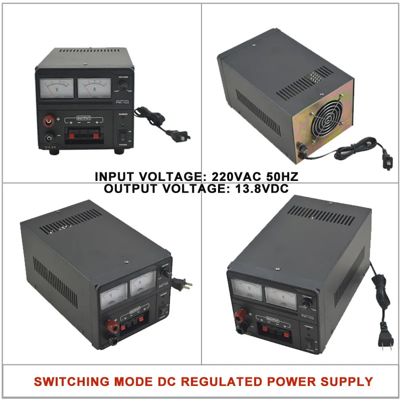PW-12A Switching Mode DC Regulated Power Supply 0-20VDC 0-20Amp 13.8V Rated Voltage 0-16V Adjustable
PW-12A Switching Mode DC Regulated Power Supply 0-20VDC 0-20Amp 13.8V Rated Voltage 0-16V Adjustable