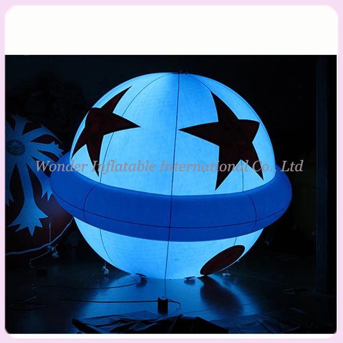 Newest hanging inflatable planet inflatable led balloon with colorful led lights for decoration
Newest hanging inflatable planet inflatable led balloon with colorful led lights for decoration
