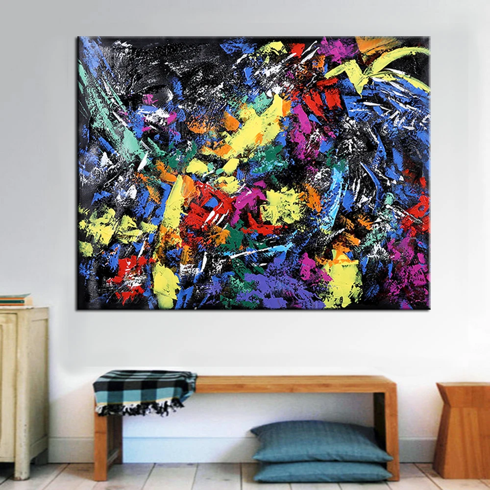 Top Hand Painted Modern Abstract Black Yellow Oil Painting Colorful Wall Decorative Canvas Art Pictures living room Home Decor
Top Hand Painted Modern Abstract Black Yellow Oil Painting Colorful Wall Decorative Canvas Art Pictures living room Home Decor
