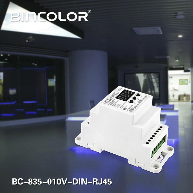 Led 5CH Din Rail DMX512/1990 signal to 0-10V or PWM 10V 5V signal converter DMX512 controller,DC12V-24V,BC-835-010V-DIN-RJ45
Led 5CH Din Rail DMX512/1990 signal to 0-10V or PWM 10V 5V signal converter DMX512 controller,DC12V-24V,BC-835-010V-DIN-RJ45