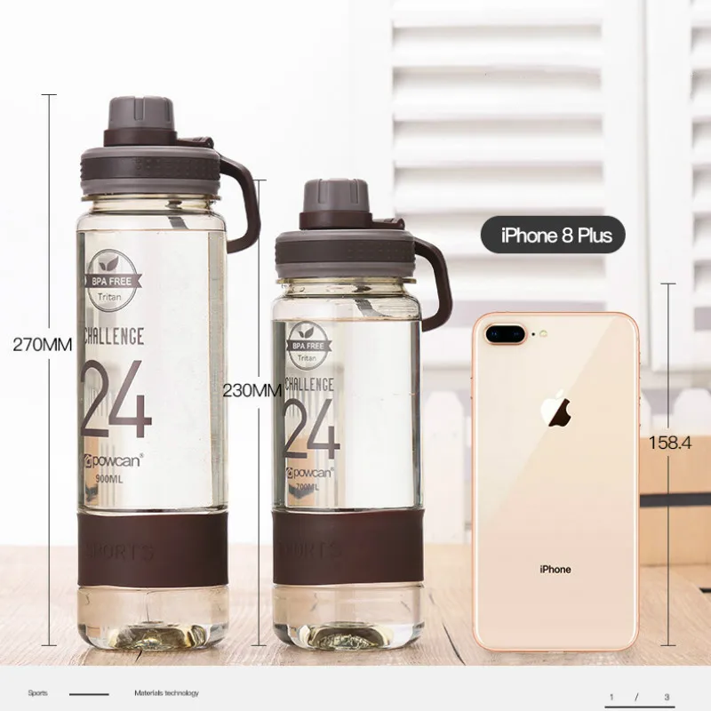 2018 Water Bottle 700/900 Ml Capacity Plastic Sports Drinking Portable Drink Eco-friendly Tritan Material | Дом и сад