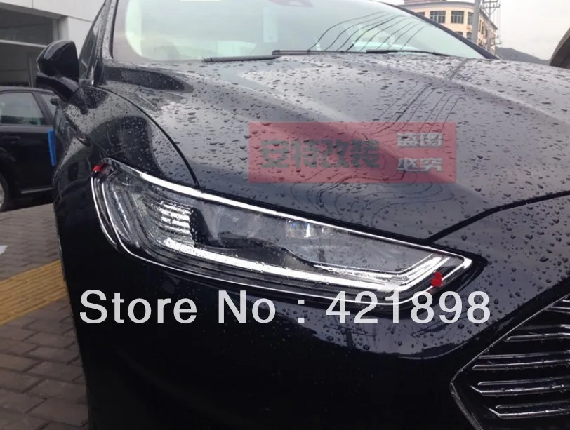 Фото Хромированный налобный фсветильник для Ford Mondeo Fusion 2013 2014 2015 ABS|trim cover|abs chromehead light cover