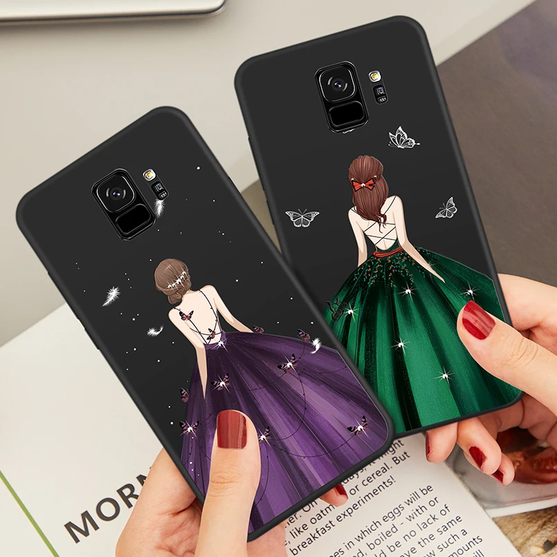 Мягкий силиконовый чехол ASINA для Samsung Galaxy S9 роскошный с красивым платьем Plus