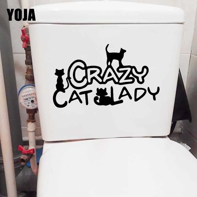 YOJA 24.6X14.5CM Crazy Cat Леди Настенная Наклейка для туалета жизни Спальня домашний декор T5-0274
YOJA 24.6X14.5CM Crazy Cat Леди Настенная Наклейка для туалета жизни Спальня домашний декор T5-0274