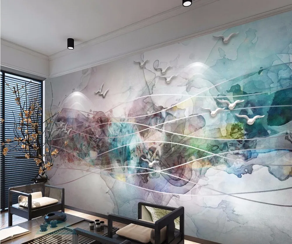 beibehang Custom Wallpaper Chinese Style Abstract Decorative Painting Ink Landscape Birds TV Wall Background mural 3d wallpaper
beibehang Custom Wallpaper Chinese Style Abstract Decorative Painting Ink Landscape Birds TV Wall Background mural 3d wallpaper