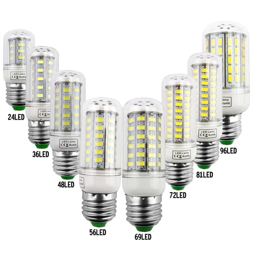 E27 LED Lamp E14 LED Corn Bulb Lampada 24 36 48 56 69LED Chandelier Candle LED Light SMD5730 220V 240V For Home Decoration
E27 LED Lamp E14 LED Corn Bulb Lampada 24 36 48 56 69LED Chandelier Candle LED Light SMD5730 220V 240V For Home Decoration