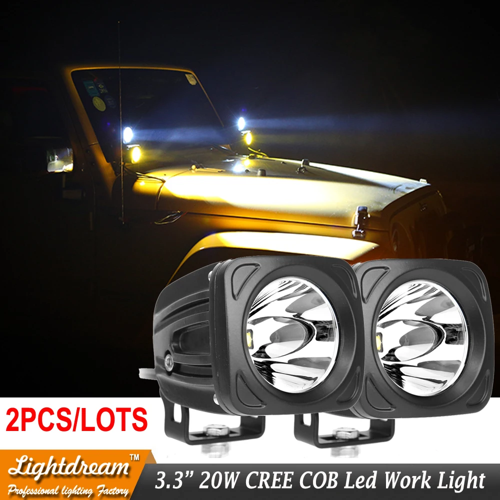 2pcs/lots 20W LED Work Light Car Auto SUV ATV 4WD 4X4 Off road LED Driving Fog Lamp Motorcycle Truck Headlight spot Flood lights
2pcs/lots 20W LED Work Light Car Auto SUV ATV 4WD 4X4 Off road LED Driving Fog Lamp Motorcycle Truck Headlight spot Flood lights