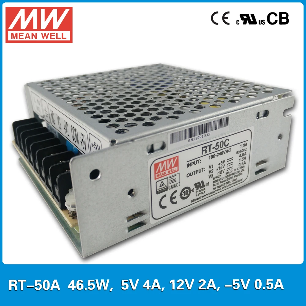 Оригинал MEAN WELL RT-50A 50 Вт тройной выход + 5 В/4A + 12 В/2A -5 В/0,5 A Meanwell три выходного источника питания
Оригинал MEAN WELL RT-50A 50 Вт тройной выход + 5 В/4A + 12 В/2A -5 В/0,5 A Meanwell три выходного источника питания