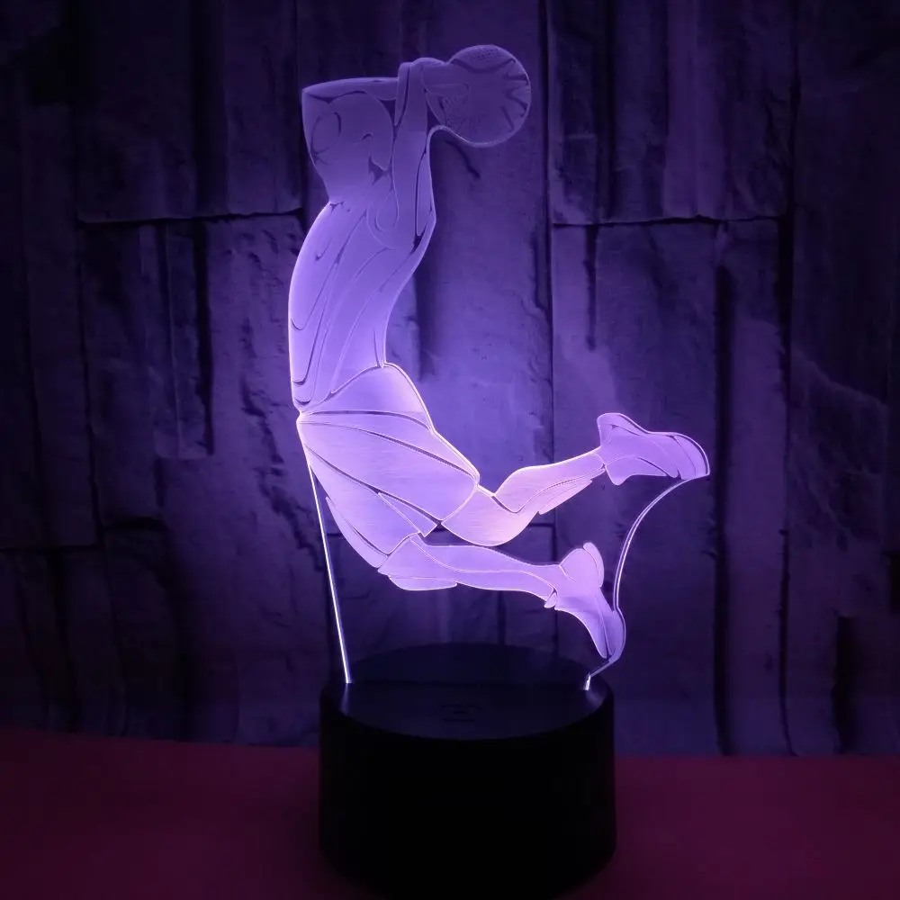 3D LED USB Decorative Bedroom Night Light Athlete Basketball Shooting Man Friends Gifts Multicolor Lamp Lighting Cable
3D LED USB Decorative Bedroom Night Light Athlete Basketball Shooting Man Friends Gifts Multicolor Lamp Lighting Cable