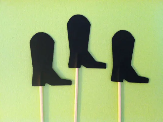 Cowboy boot cupcake toppers rustic wedding birthday baby shower Party appetizer picks
Cowboy boot cupcake toppers rustic wedding birthday baby shower Party appetizer picks
