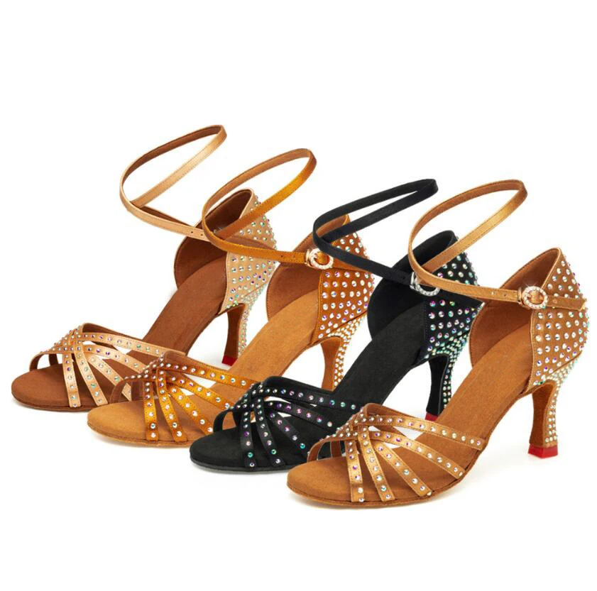 Dancing for Women Rhinestone Tango Heeled Satin Dancing Girls Women Ballroom Latin Shoes Ladies 7CM Dance Sneakers A111
Dancing for Women Rhinestone Tango Heeled Satin Dancing Girls Women Ballroom Latin Shoes Ladies 7CM Dance Sneakers A111