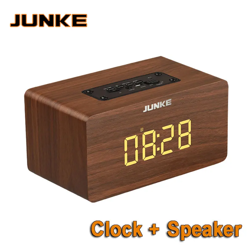 Clock Stereo Wooden Bluetooth Portable HiFi Speakers TF Play Hand Free Call AUX Input Super Bass Loudspeaker Computer Column
Clock Stereo Wooden Bluetooth Portable HiFi Speakers TF Play Hand Free Call AUX Input Super Bass Loudspeaker Computer Column