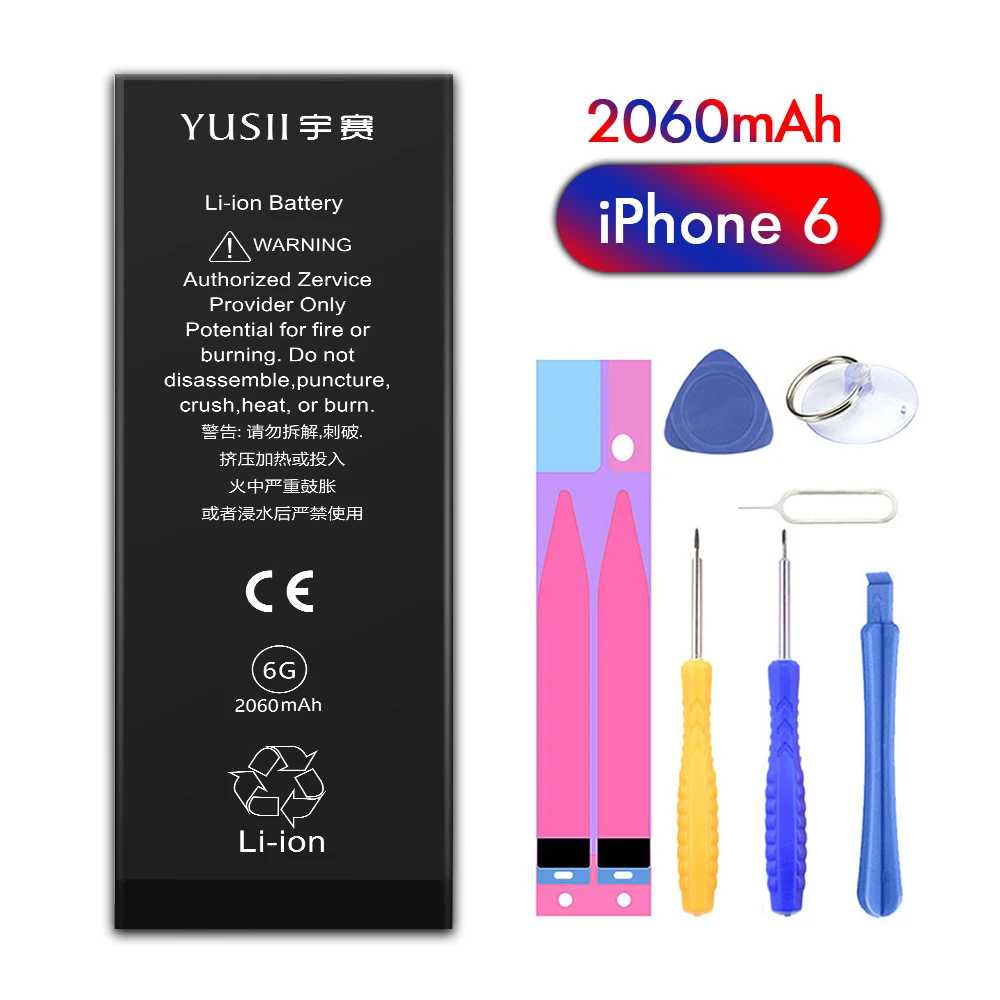 Горячая Распродажа! литиевая батарея NOHON для Apple iPhone 6 литий ионная 2060 мАч