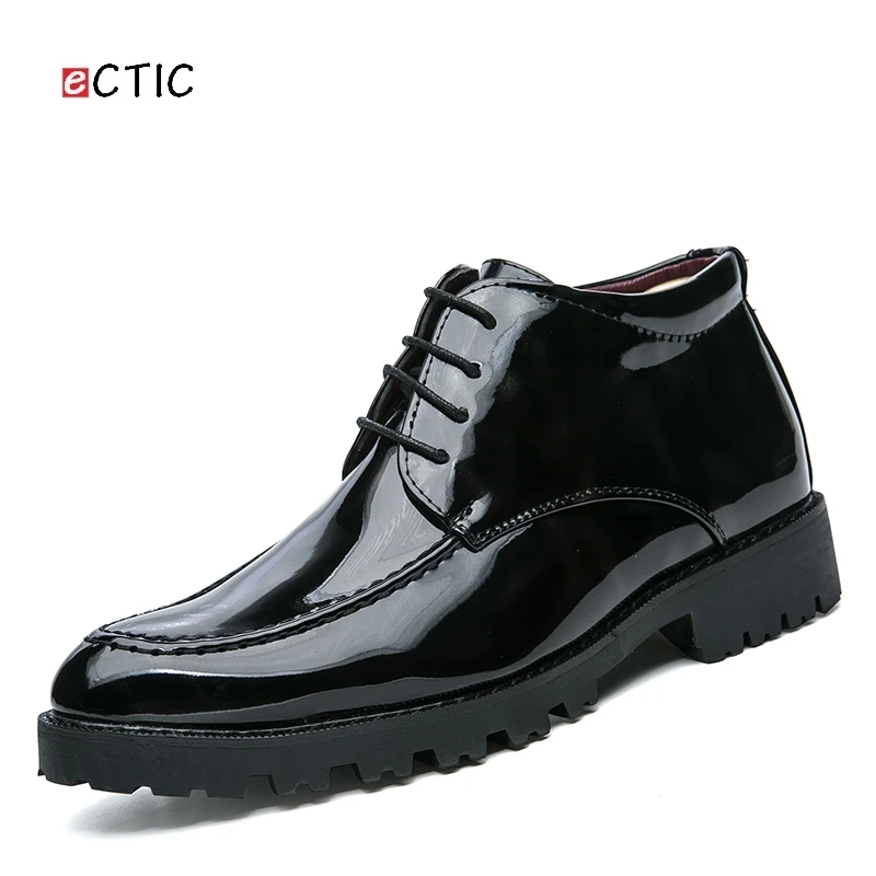 Ectic/высокое качество мужские официальные ботинки Сезон Зима Осенняя обувь