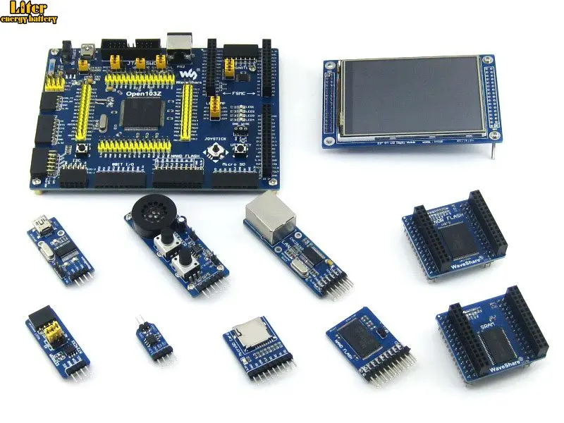 Детская плата STM32 M2 STM32F103ZET6 STM32F103 макетная + 9 модульных аксессуаров = Open103Z посылка