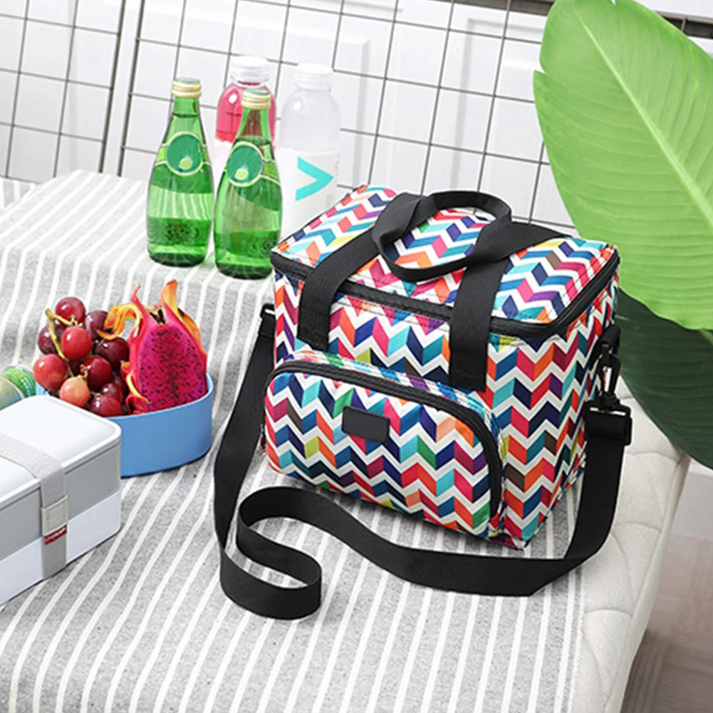 Portable Lunchbox Picnic Tote Print Lunch Bag Thermal Oxford Handbag Insulated Cooler | Багаж и сумки
