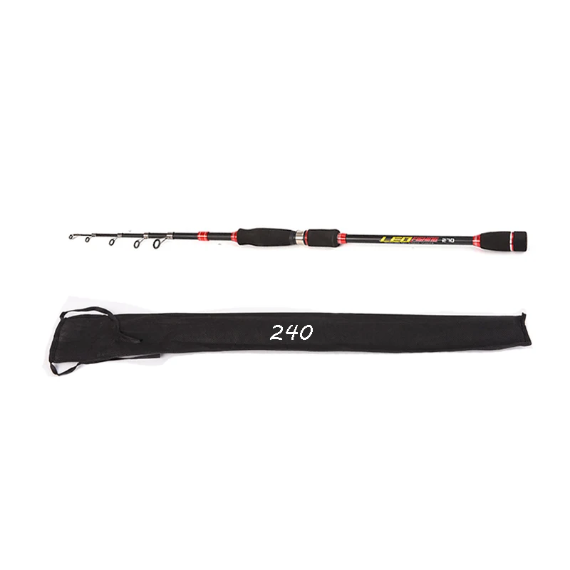 Telescopic Fishing Rod Spinning Fishing Pole Hard High Quality Carbon Fishing Rod Tackle 2.4M Two Model Accessories Feeder
Telescopic Fishing Rod Spinning Fishing Pole Hard High Quality Carbon Fishing Rod Tackle 2.4M Two Model Accessories Feeder