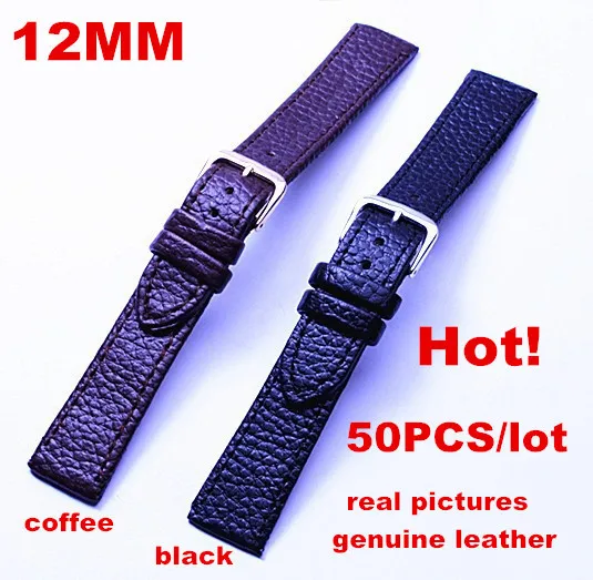 Wholesale 50PCS/lot High quality 12MM 100% genuine leather Watch strap watch bands -020801
Wholesale 50PCS/lot High quality 12MM 100% genuine leather Watch strap watch bands -020801