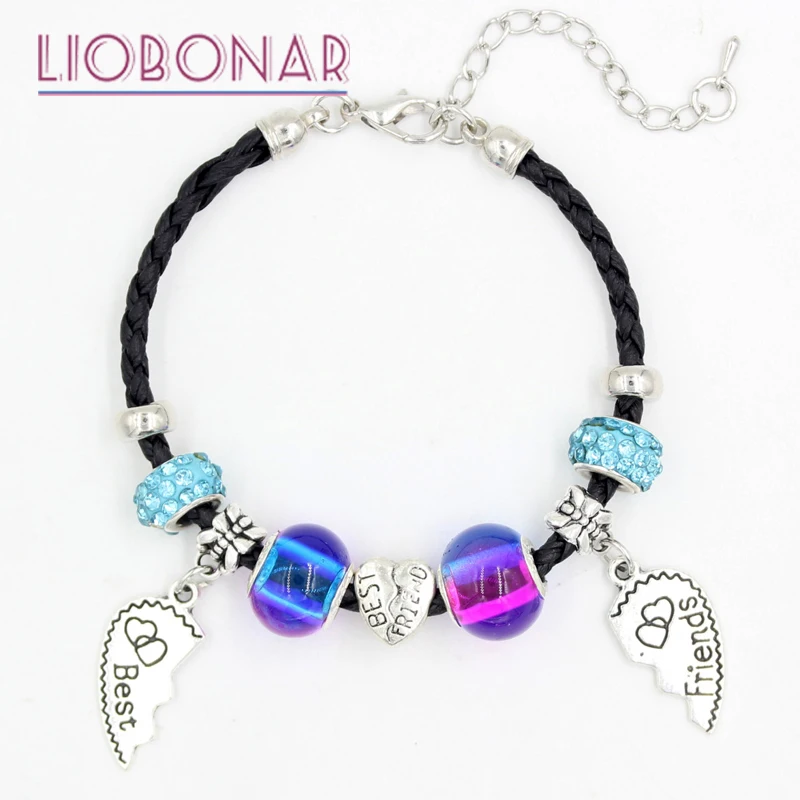 10PCS Wholesale Braid Leather Bracelet Glass Bead Best Friends Charm Bracelets for Friends Gift Women Jewelry Bijoux Pulsera
10PCS Wholesale Braid Leather Bracelet Glass Bead Best Friends Charm Bracelets for Friends Gift Women Jewelry Bijoux Pulsera