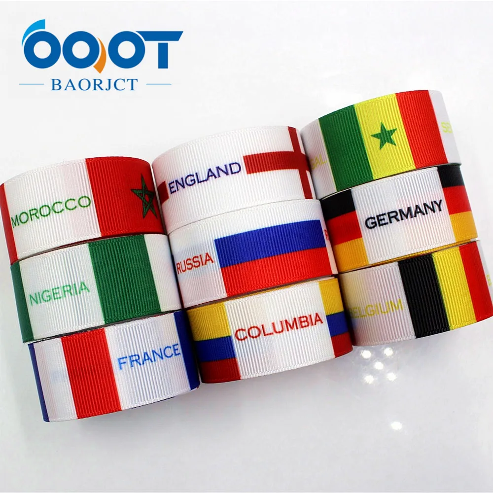 Ленты OOOT BAORJCT 181111 25 мм 10 ярдов серия с национальным флагом термотрансферная лента