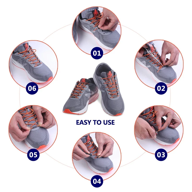 New Elastic No Tie Shoelaces Outdoor Leisure Sneakers Metal Spring Buckle Locking Lazy Laces Child Adult Unisex Round Shoelace
New Elastic No Tie Shoelaces Outdoor Leisure Sneakers Metal Spring Buckle Locking Lazy Laces Child Adult Unisex Round Shoelace