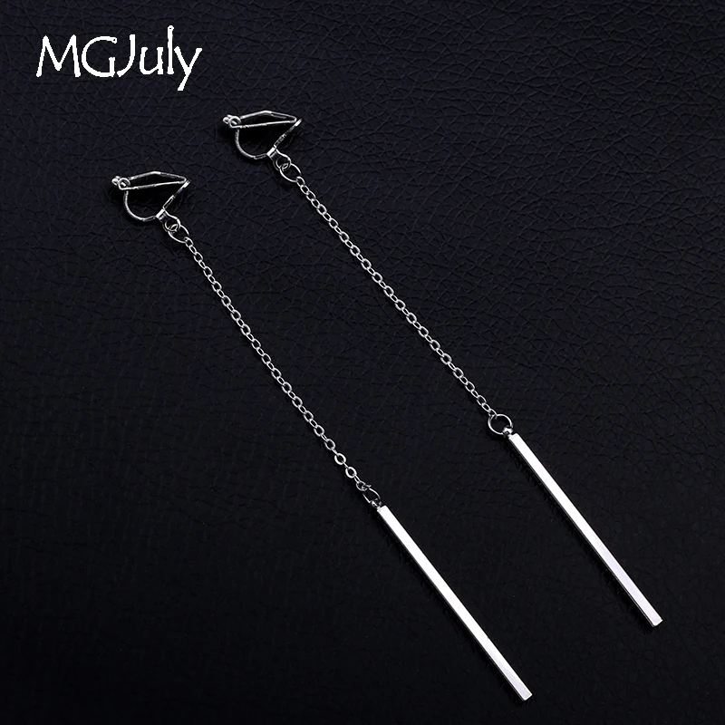 Metal Pole Earrings No Hole Ear Clips Minimalism Geometric Strip Tassels Clip On Earrings No Pierced Long Earring Jewelry CE223
Metal Pole Earrings No Hole Ear Clips Minimalism Geometric Strip Tassels Clip On Earrings No Pierced Long Earring Jewelry CE223