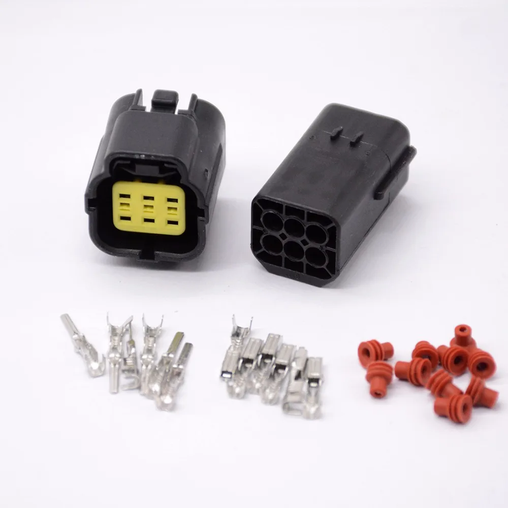 1 set 6 Pin Way Waterproof Wire Connector Plug Car Auto Sealed Electrical Set Truck connectors |