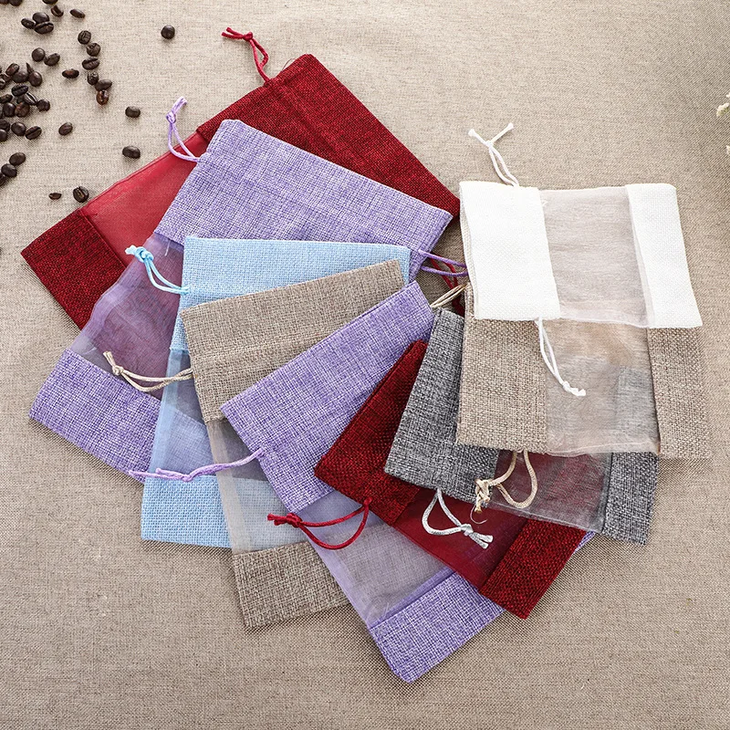 25pcs Linen Storage Bag With Clear Window Drawstring Organza Jewelry Packaging Bag Candy Gift Bag Makeup Organizer 3 Sizes
25pcs Linen Storage Bag With Clear Window Drawstring Organza Jewelry Packaging Bag Candy Gift Bag Makeup Organizer 3 Sizes