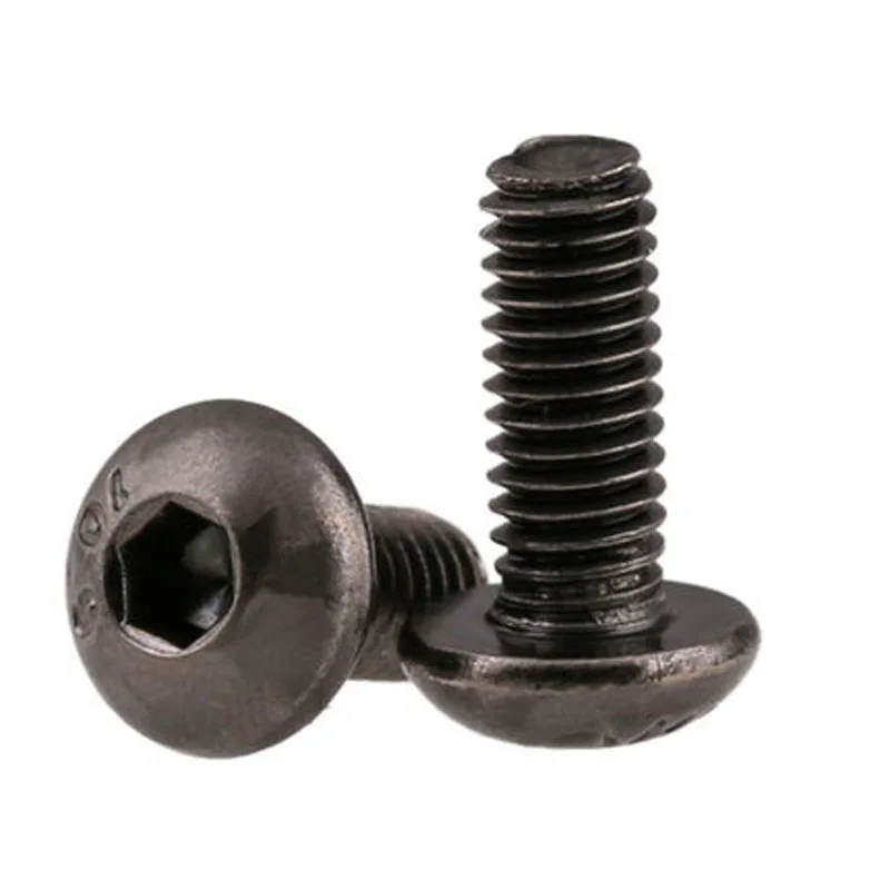 10pcs M6 10.9 level Black nickel pan head Round heads Hexagon socket screw bolt 8mm-30mm Length
10pcs M6 10.9 level Black nickel pan head Round heads Hexagon socket screw bolt 8mm-30mm Length