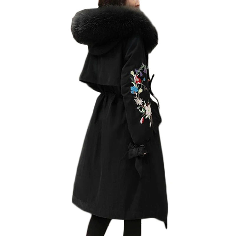 Down cotton coat Women Korean long new winter waist cotton Jacket women's Embroidery Hooded Fur collar coat Jackets Tide A933
Down cotton coat Women Korean long new winter waist cotton Jacket women's Embroidery Hooded Fur collar coat Jackets Tide A933