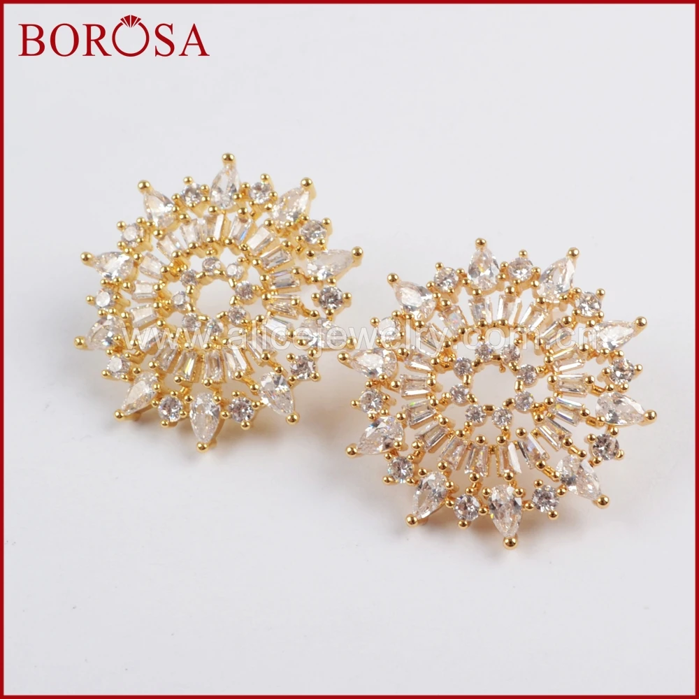 Женские серьги-гвоздики BOROSA, с микро кристаллами и золотыми металлическими кристаллами, модные серьги для вечеринки, WX783
Женские серьги-гвоздики BOROSA, с микро кристаллами и золотыми металлическими кристаллами, модные серьги для вечеринки, WX783
